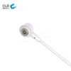 Round male and female magnetic dc connector with micro projector