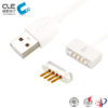 High class white 4pin magnetic pogo pin connector manufacturer
