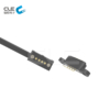 Male and female 4 pin custom charging magnetic connector for portable source